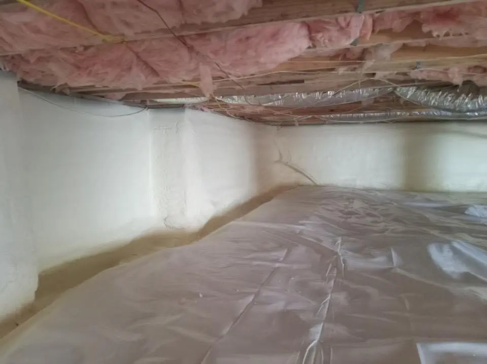 Crawl space encapsulation with closed-cell spray foam for Spray Foam Roofing in Bexley